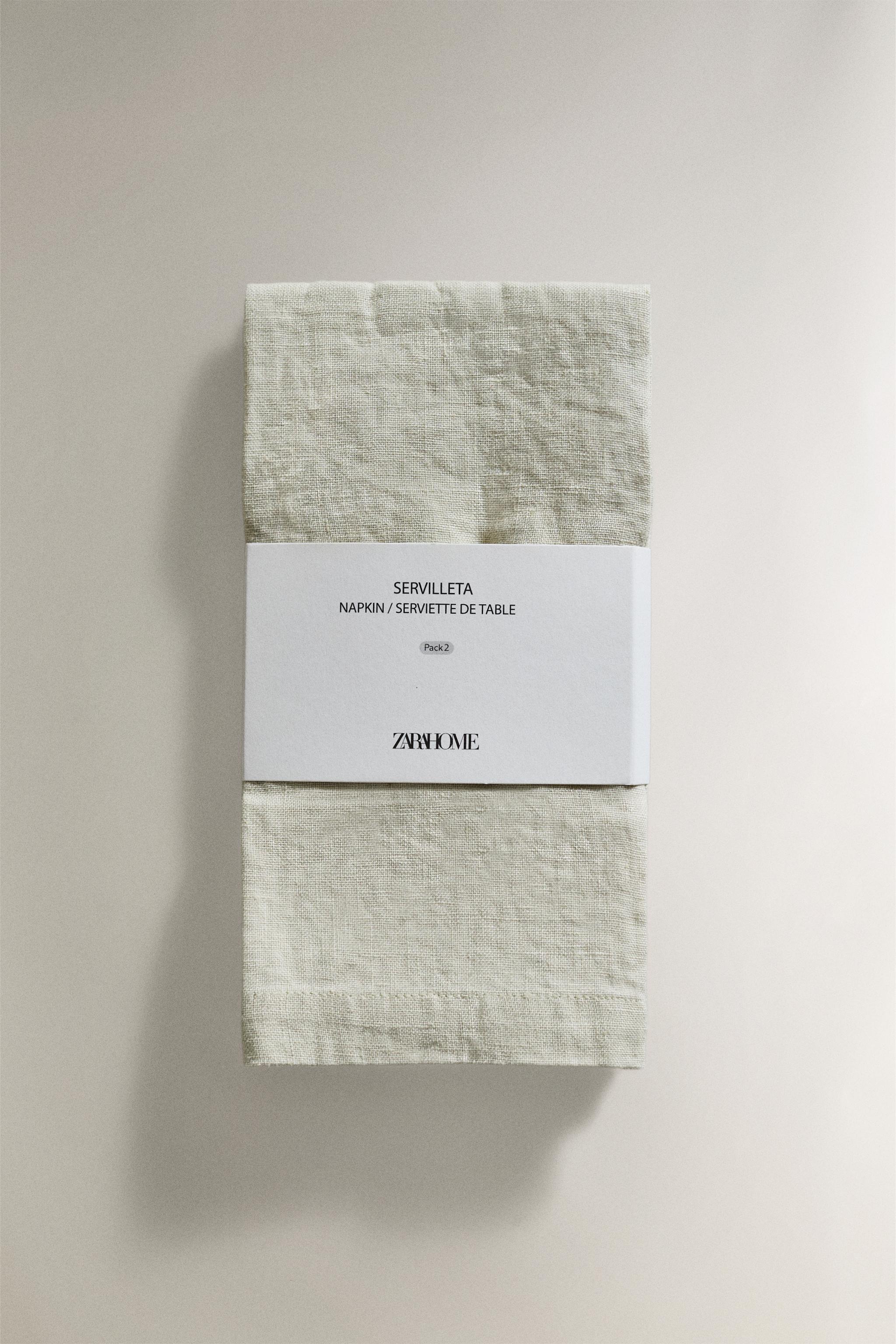 PACK SERVIETTES DE TABLE LIN DÉLAVÉ (LOT DE 2)